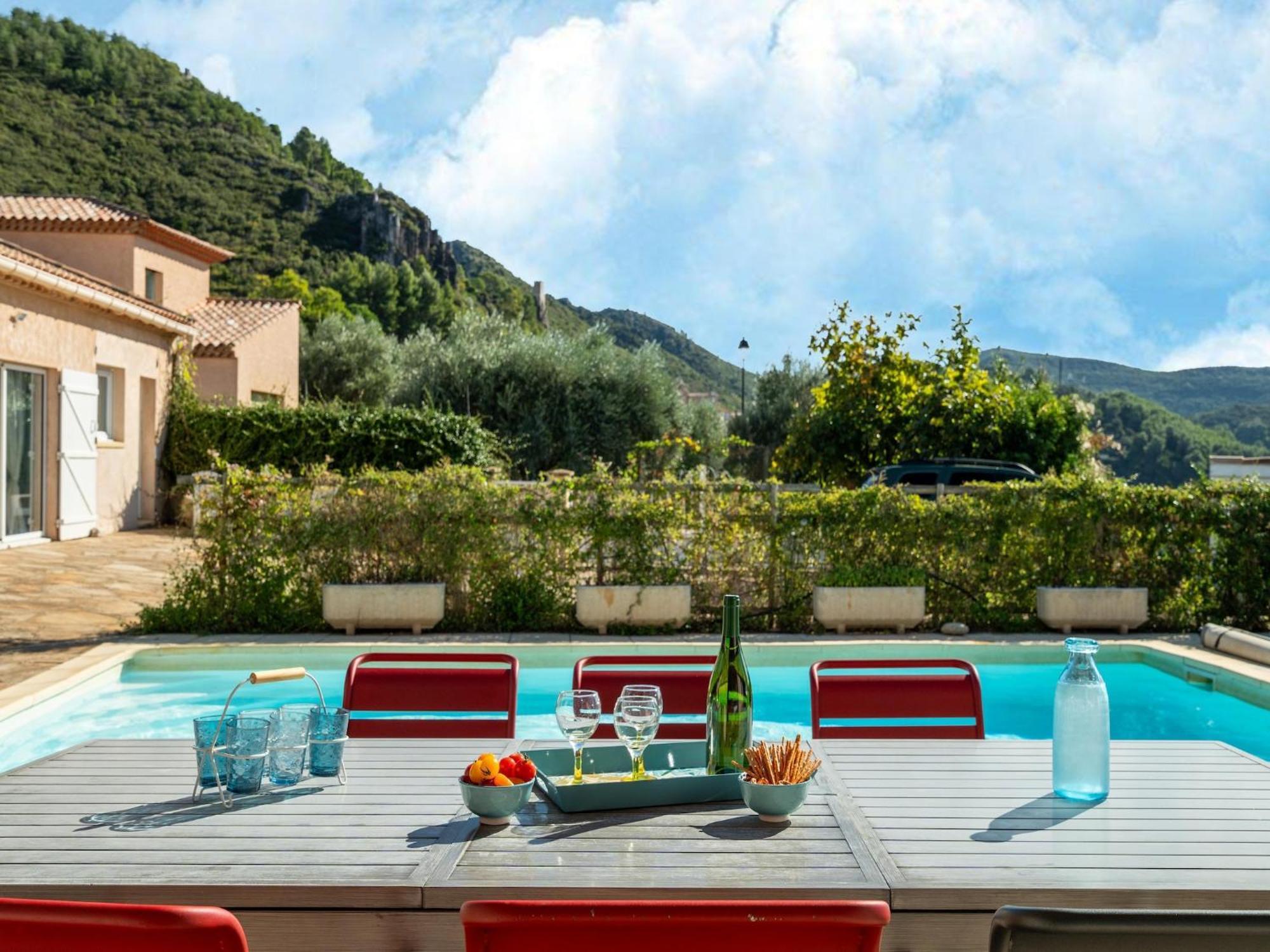 House In The South Of France With Private Pool Villa Roquebrun Exterior foto